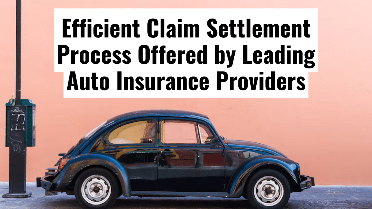Efficient Claim Settlement Process Offered by Leading Auto Insurance Providers